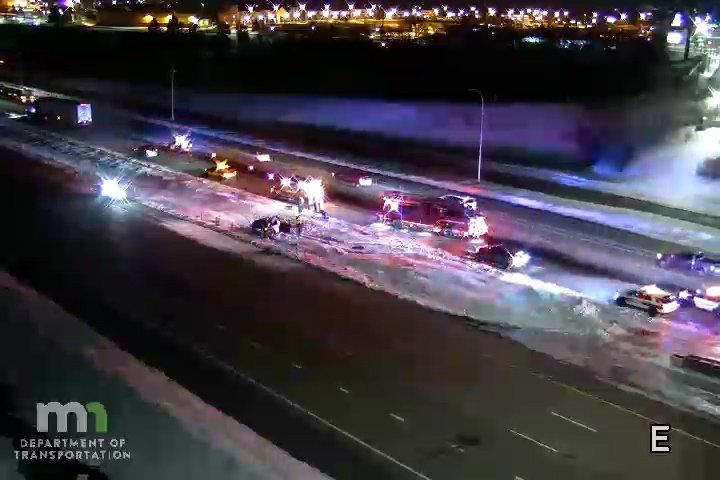 VIDEO: Eagan Police Officer Critically Injured in I-35E Crash