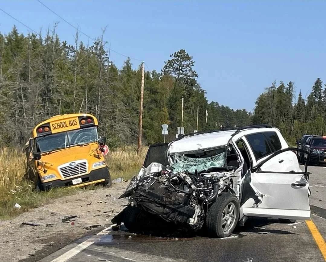 Hibbing School Bus Rollover Sends 11 to Hospital, Driver Airlifted