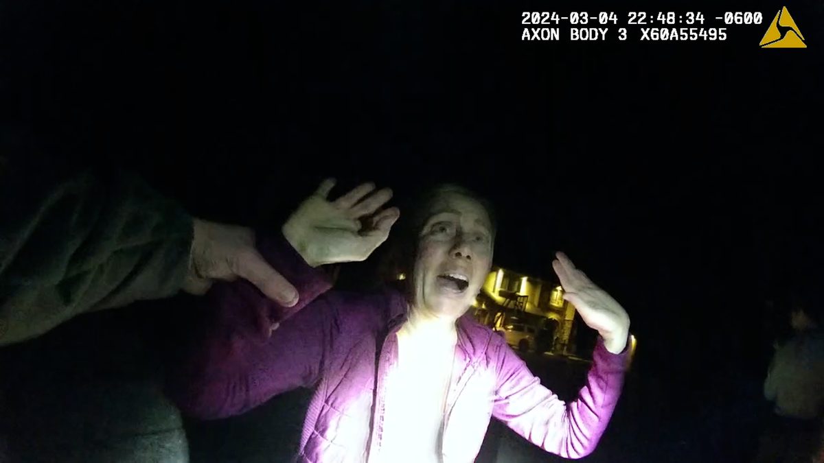 Still image from bodycam video of the initial welfare check | via Midwest Crime: youtu.be/6fSfqHMNvx8