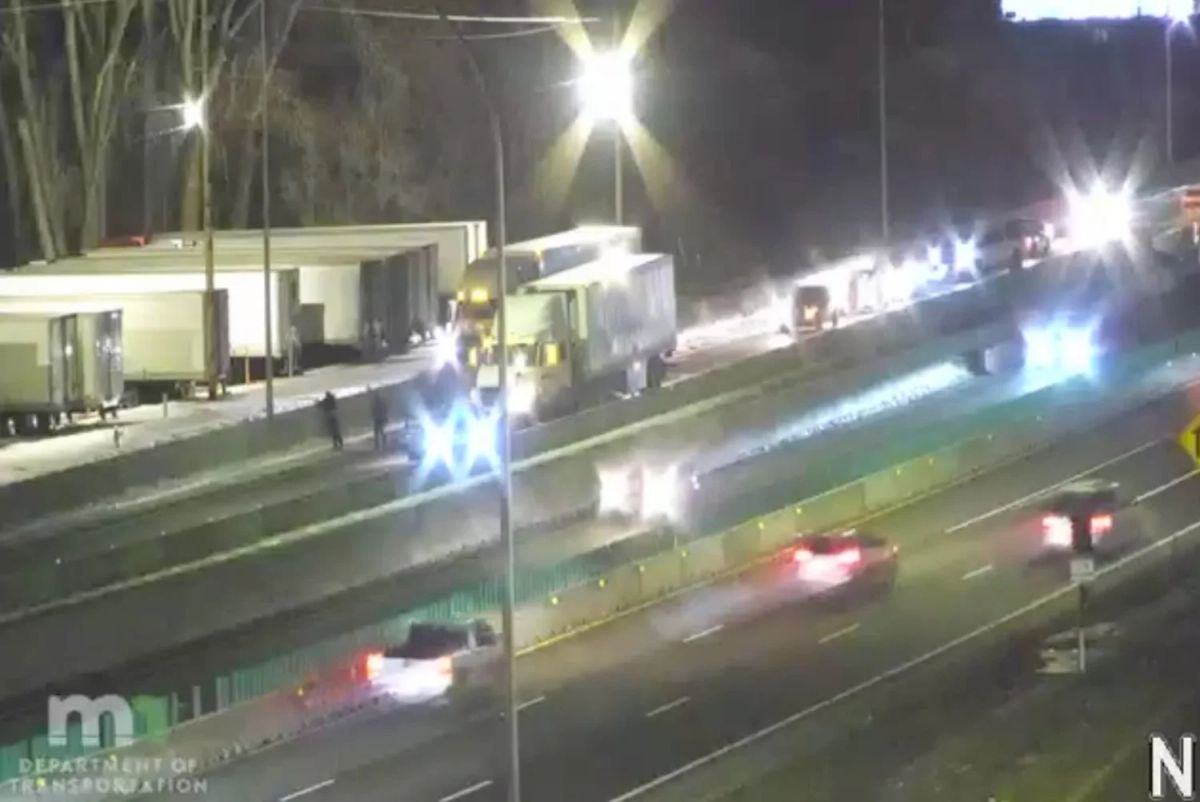 VIDEO: Pedestrian Seriously Hurt After Struck by Semi-Truck on I-35W